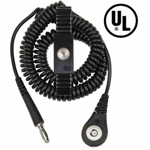 WRIST STRAP, JEWEL, MAGSNAP, ADJ METAL, ONYX, 6' CORD
