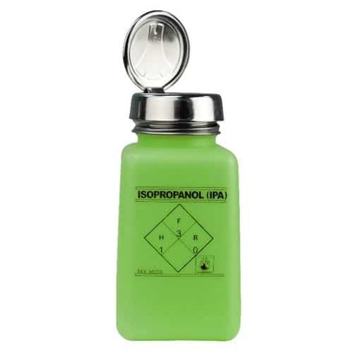 ONE-TOUCH,GREEN, DURASTATIC SQ, HDPE, 6 OZ IPA PRINTED