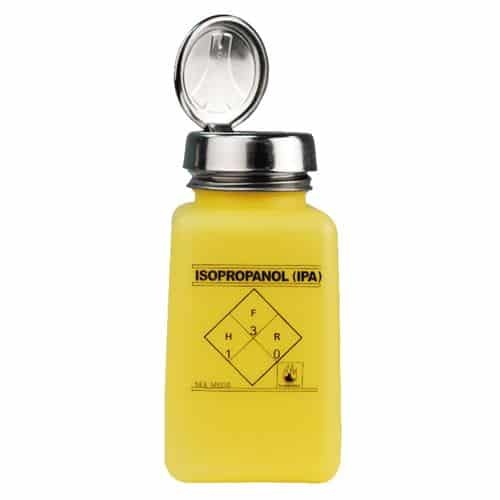 ONE-TOUCH,YELLOW, DURASTATIC SQ, HDPE, 6 OZ IPA PRINTED