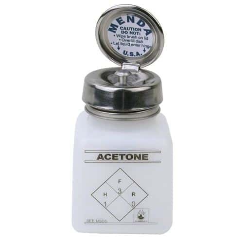 PURE-TOUCH, NATURAL SQUARE, HDPE, 4 OZ,IMPRINTED 'ACETONE'