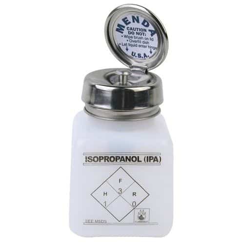 PURE-TOUCH,NATURAL SQUARE,HDPE 4 OZ, IMPRINTED 'ISOPROPANOL'