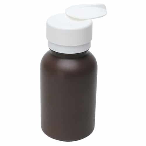 LASTING-TOUCH, BROWN ROUND HDPE, 8 OZ