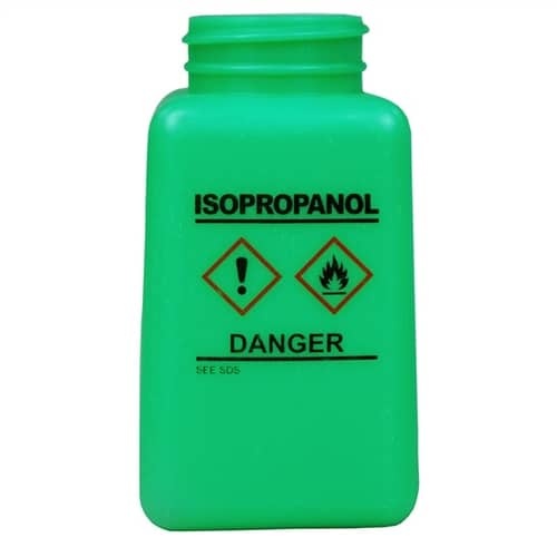 BOTTLE ONLY, GREEN, HCS LABEL, ISOPROPANOL PRINTED,6OZ
