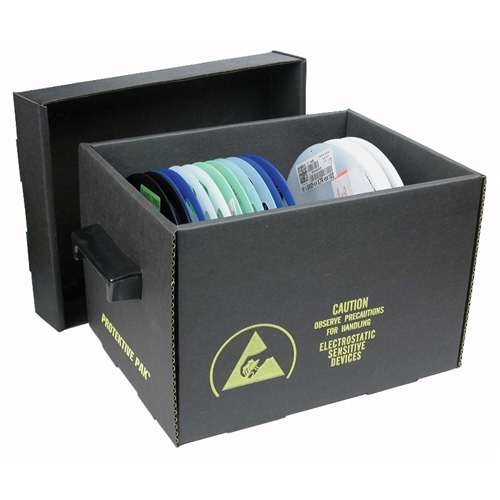 CONTAINER, REEL STORAGE, 12x7 1/4 x7 1/4, 7 INCH REEL ESD