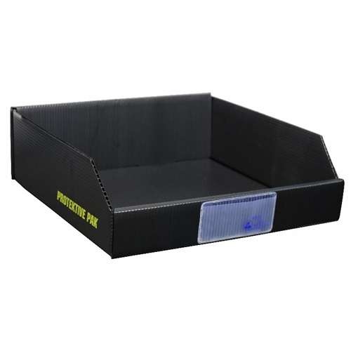BIN BOX, OPEN, PLASTEK , 12 X 12 X 4 ESD