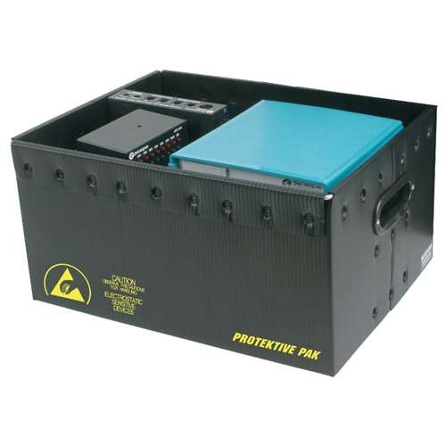 STORAGE CONTAINER, PLASTEK, 17 x 13 x 6-3/4 IN ESD