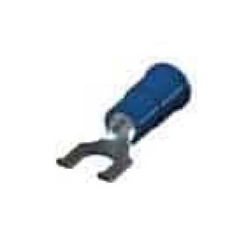 TERMINAL Blk Spade #8 16/14 BLUE Insulated CRIMP - PK/100
