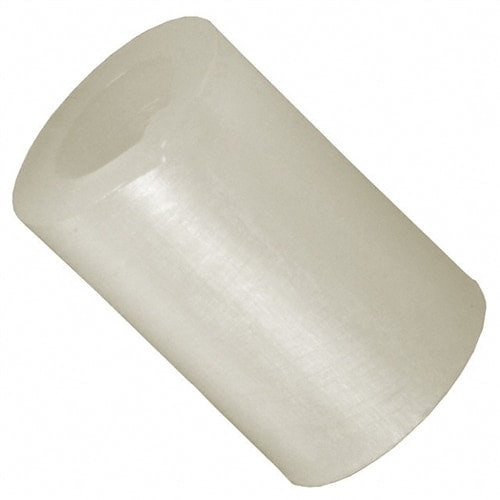 Spacer Round Thru Hole #8 1/2L Nylon 1/4od - PK/100
