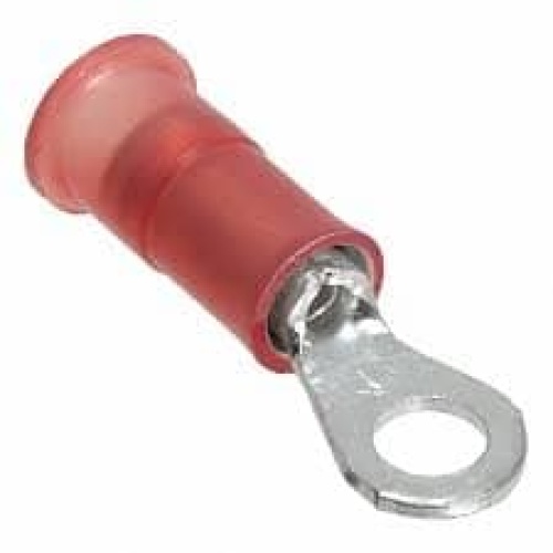 Terminal Ring Tongue 22-18 Awg. Stud 10. Insulated Nylon. PK/100