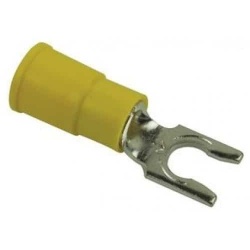 Terminal Fork 26-24 Awg. Stud 4. Insulated Nylon. PK/100