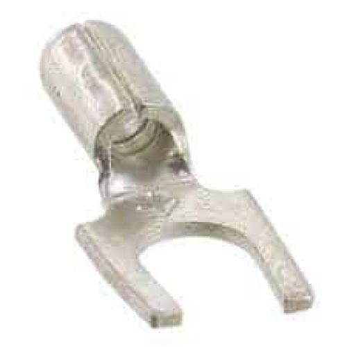 Terminal Fork Block 12-10 Awg. Stud 10. Non-insulated Butted. PK/100