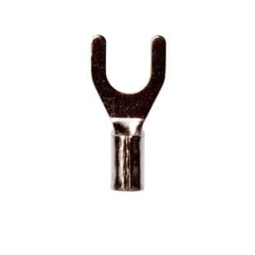 Terminal Fork 16-14 Awg. Stud 10. Non-insulated Butted. PK/100