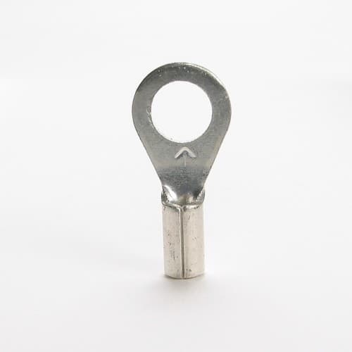 Terminal Ring Tongue 16-14 Awg. Stud 6. Non-insulated Butted. PK/100