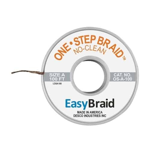 DESOLDERING BRAID, ONE STEP, 0.025 X 100 ft