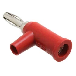 PLUG Banana Solderless Stackup w/Safety Collar RED 10/PK