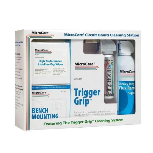 MicroCare TriggerGrip Circuit Board Cleaning Station Kit with High-Performance Flux Remover — SuprClean