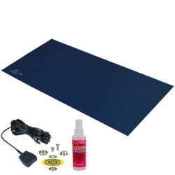 MAT KIT, STATFREE T2 PLUS RUBBER, DISSIPATIVE, DARK BLUE, 0.060'' x 36'' x 72''