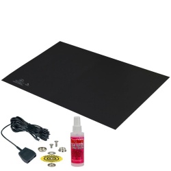 MAT KIT, STATFREE T2 PLUS RUBBER, DISSIPATIVE, GREY, 0.060'' x 36'' x 72''