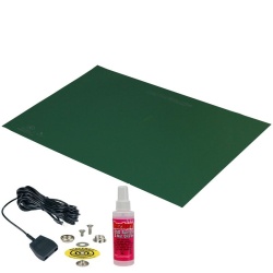 MAT KIT, STATFREE T2 PLUS RUBBER, DISSIPATIVE, GREEN, 0.060'' x 36'' x 72''