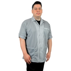 SMOCK, CONVERTIBLE SLEEVE, SNAP CUFFS, GREY, XLARGE