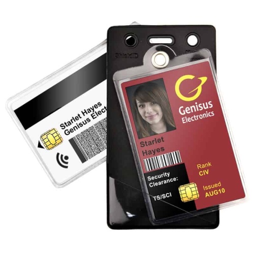 BADGE HOLDER, DUAL, SHIELDED,  2-1/4''W X 3-1/2''L (IS)