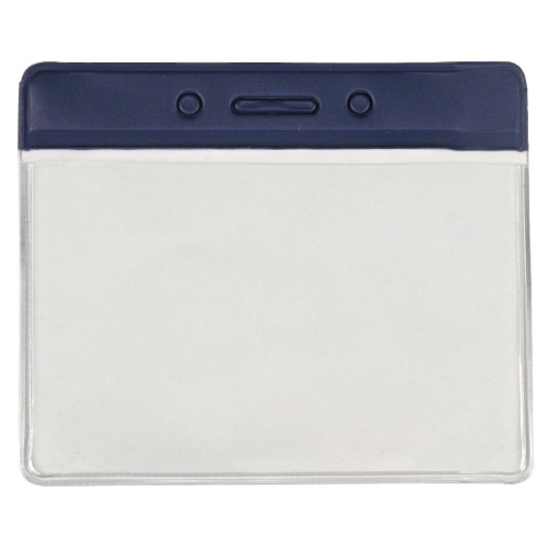 HOLDER, BADGE,COLOR TOP,HORIZ, BLUE, 3-1/2INX2-3/8IN (IS)