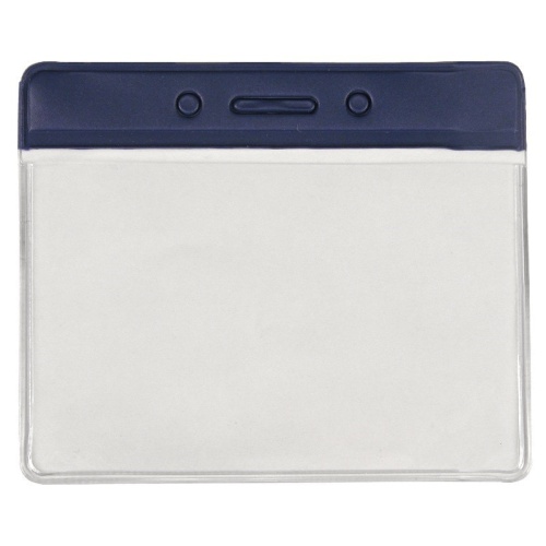 HOLDER, BADGE,COLOR TOP,HORIZ, BLUE, 4-1/4INX3-3/8IN (IS)