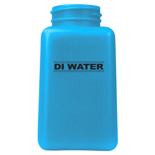 BOTTLE ONLY, DURASTATIC,, BLUE, 6 OZ, PRINTED ''DI WATER''