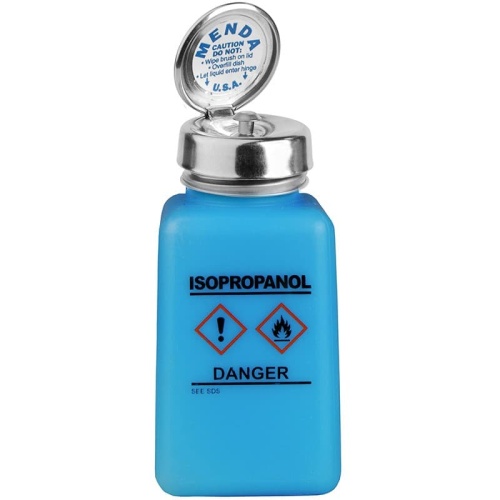 PURE-TOUCH, HDPE DURASTATIC BLUE BOTTLE,  GHS LABEL, ISOPROPANOL PRINTED, 6 OZ