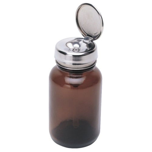 ONE-TOUCH AMBER GLASS, 4 OZ, WITH PFA STEM