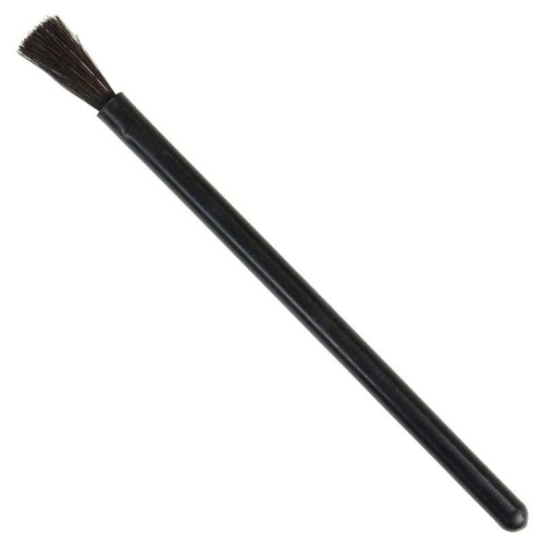 ESD BRUSH, CONDUCTIVE, ROUND HANDLE, BLACK,  SOFT BRISTLES, 1/4 IN