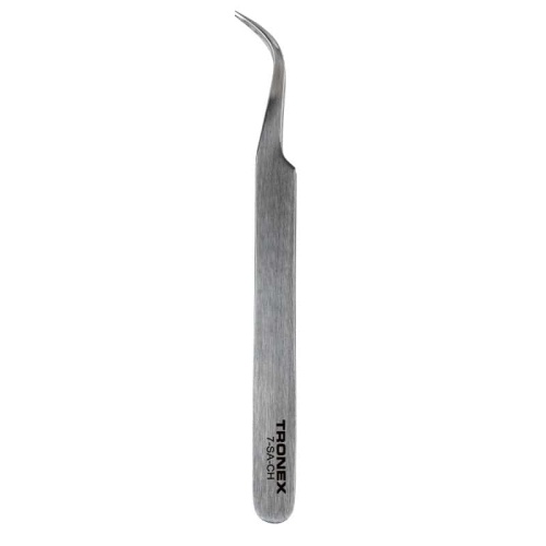 PRECISION STAINLESS STEEL TWEEZER, CURVED TIP,  VERY FINE, STYLE 7