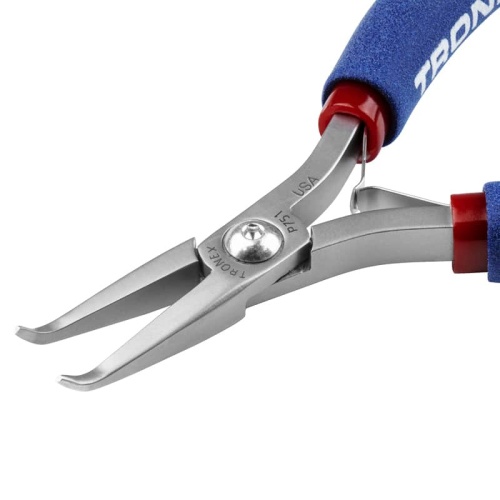 PLIER, BENT NOSE-SMOOTH JAW 60 DEGREES FINE TIPS LONG