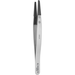 Excelta Tweezers - Replaceable Carbon Fiber .12" x .038" Tip - Straight