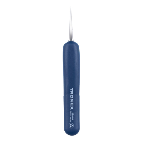 Tronex Precision Stainless Steel Tweezer, ESD Rubber Grip Straight Fine Sharp Tip