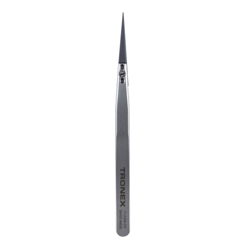 Tronex Precision Stainless Steel Tweezer, W/ Replaceable Ceramic Tip, Straight Fine Beveled Tip