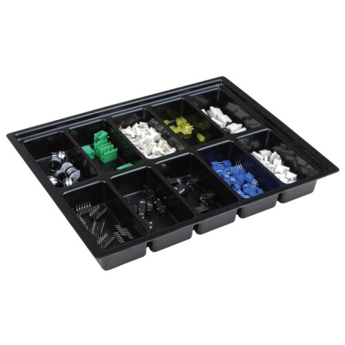 Kitting Tray 9-7/8X7-9/16X1, 10 Cell 3X1-1/2X1