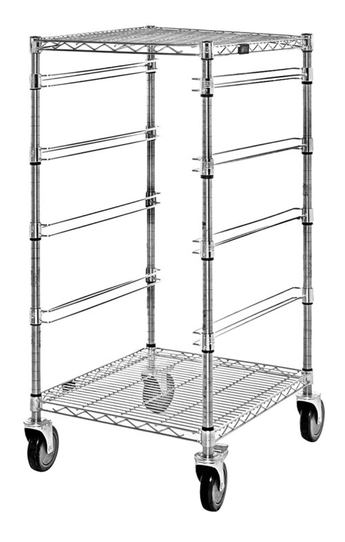Quantum Storage Conductive Bin Cart 4 Levels No Bins