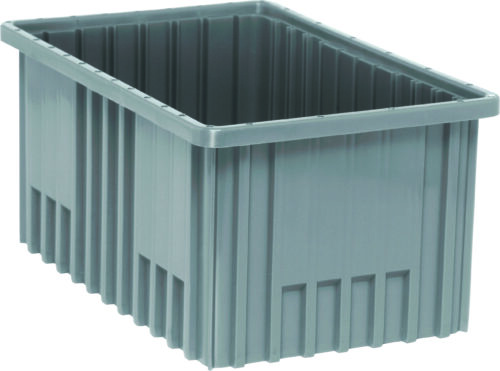 Quantum Storage Dividable Grid Conta in.er Gray 16-1/2 in. X 10-7/8 in. X 8 in.