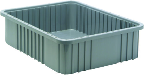 Quantum Storage Dividable Grid Conta in.er Gray 22-1/2 in. X 17-1/2 in. X 6 in.
