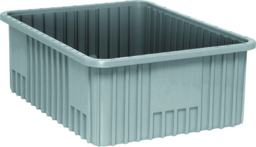 Quantum Storage Dividable Grid Conta in.er Gray 22-1/2 in. X 17-1/2 in. X 8 in.