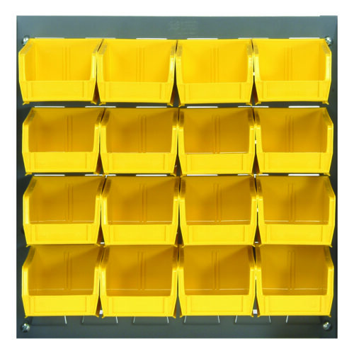 Quantum Storage 18 in. Louvered Panel Unit W/16 Yellow Bins
