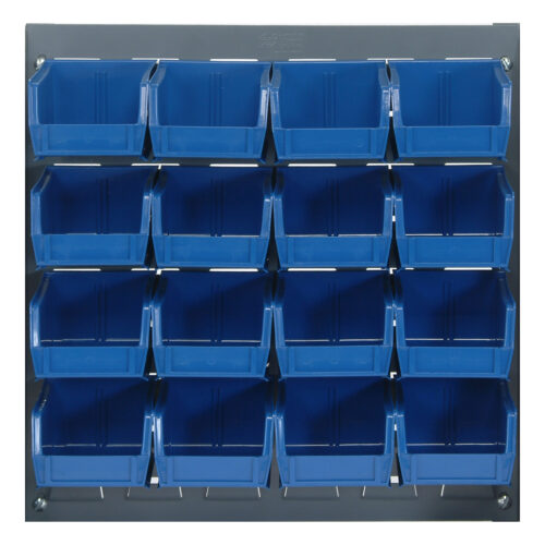 Quantum Storage 18 in. Louvered Panel Unit W/16 Blue Bins