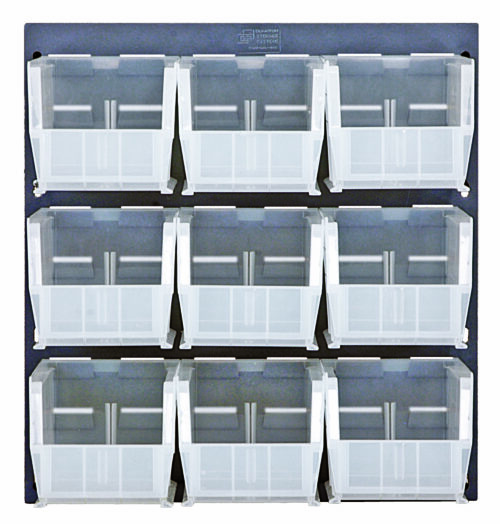 Quantum Storage 18X19 Louvered Panel W/9 Bins Clear
