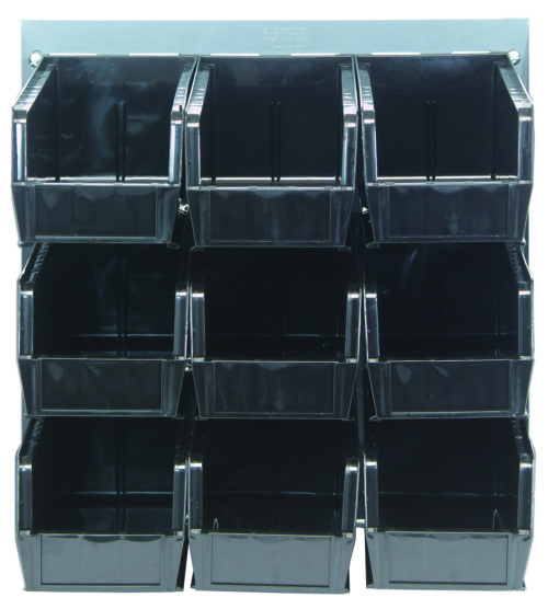 Quantum Storage 18 in. Louvered Panel Unit W/9 Black Bins