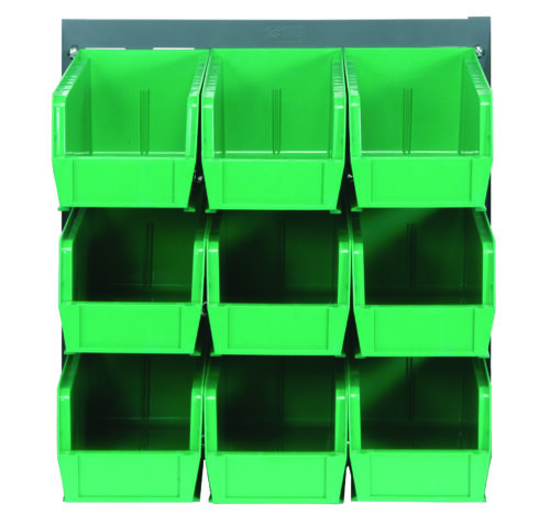 Quantum Storage 18 in. Louvered Panel Unit W/9 Green Bins