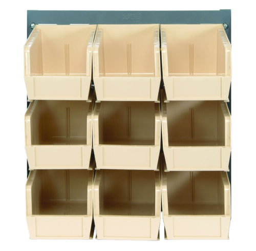 Quantum Storage 18 in. Louvered Panel Unit W/9 Ivory Bins