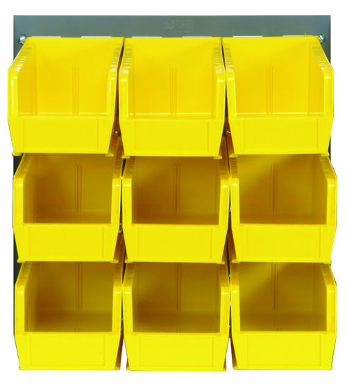 Quantum Storage 18 in. Louvered Panel Unit W/9 Yellow Bins