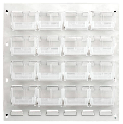 Quantum Storage 18X19 Hc Louvered Panel W/16 Bins Clear