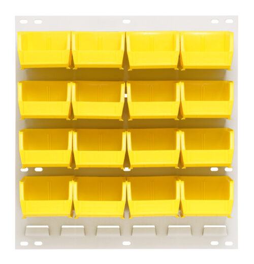 Quantum Storage 18X19 Hc Louvered Panel W/16 Bins Yellow